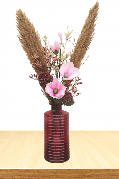 Zijde bloemen in vaas