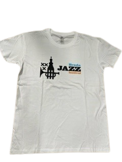 T-shirt Jazz Festival wit heren maat M
