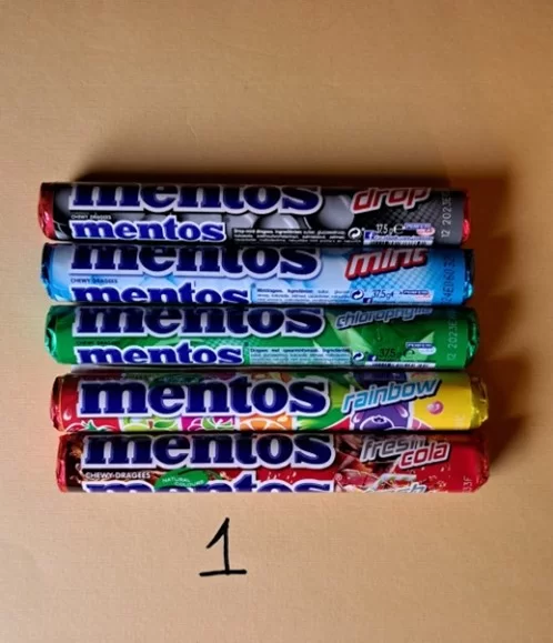 Combinatie 1: alleen Mentos rollen