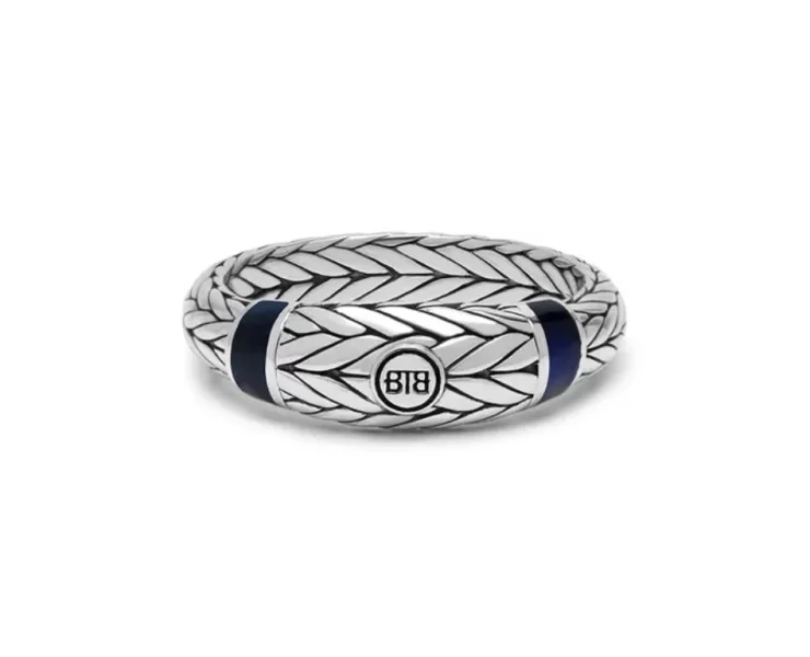 Ellen Stone Ring Silver Tigereye Navy