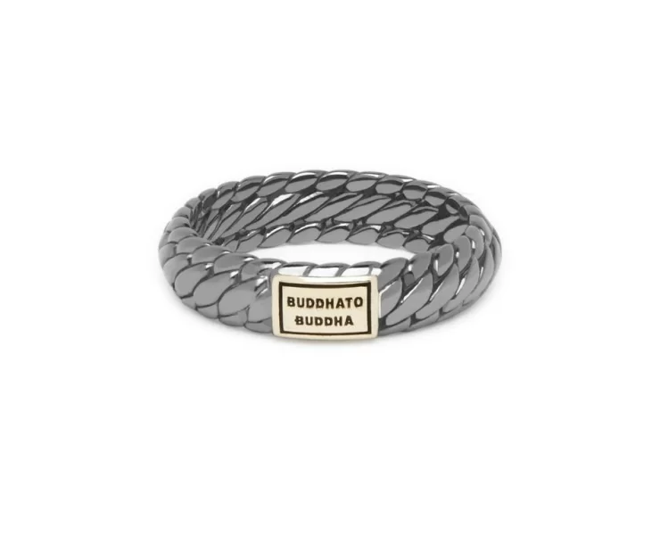Ben XS Black Rhodium Shine Gold 14KT Ring