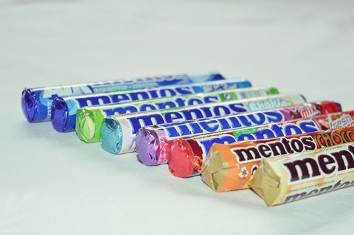 Combinatie 1: alleen Mentos rollen