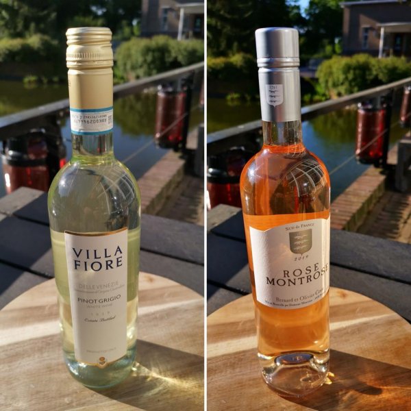 STOOM - heerlijke fles wijn naar keuze (Pinot Grigio of Rosé)